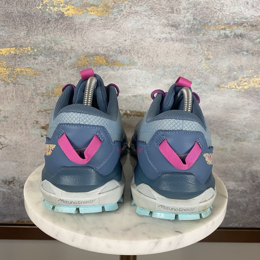 Mizuno Wave Mujin 9 Shoes Womens Size 10 Blue Trail Running Athletic Sneakers - Picture 5 of 12